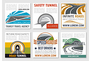 Road travel and traffic safety flyer template