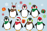 Christmas Penguins Clipart