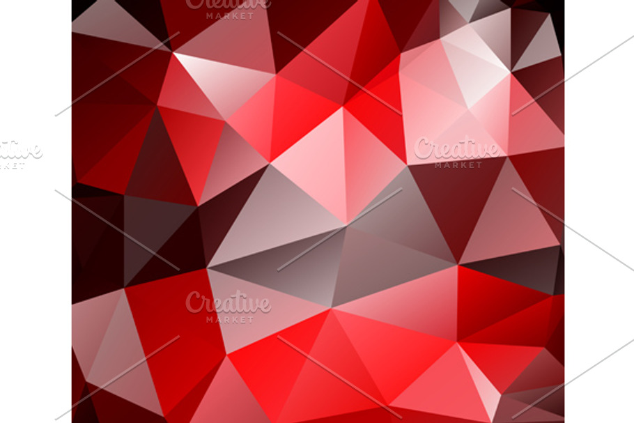Triangle background. Red polygons. in Graphics - product preview 8