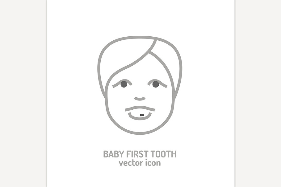 First Tooth Icon in Illustrations - product preview 8