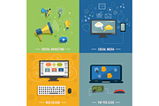 Icons for web design, seo, social