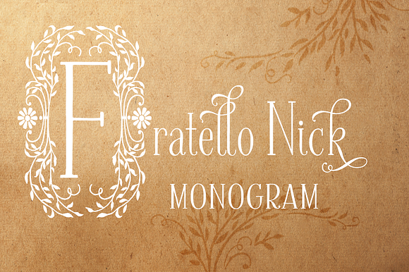 Fratello Nick Monogram in Display Fonts - product preview 2