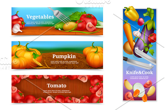 Vegetables Realistic Set in Illustrations - product preview 2
