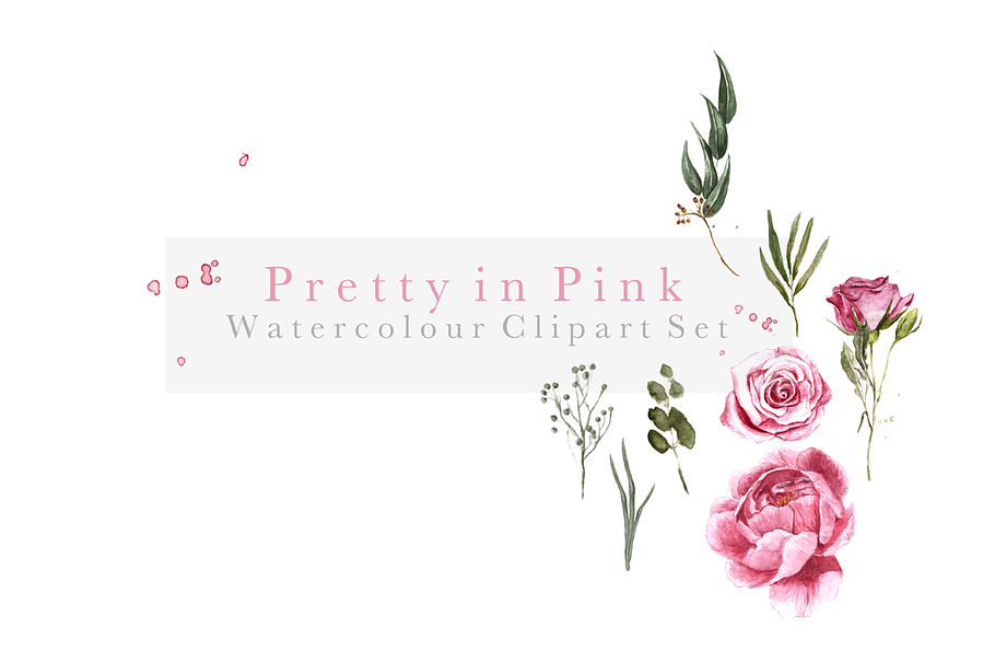 Pretty in Pink - Watercolour Florals
