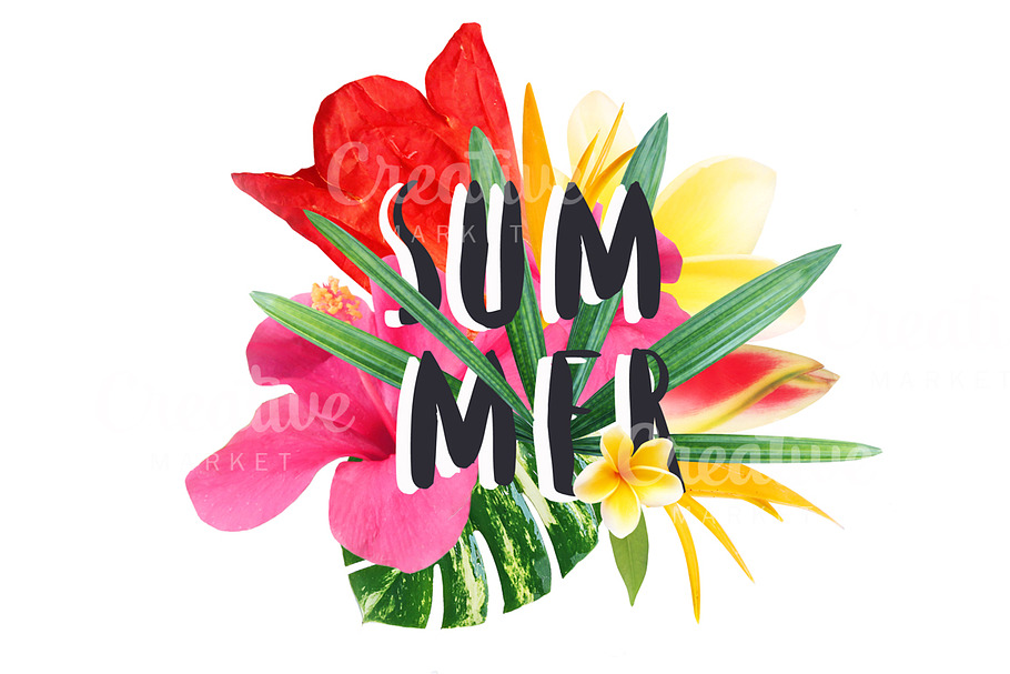 Floral collage " Summer" in Illustrations - product preview 8