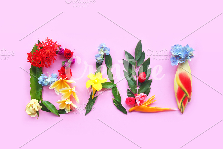 Floral collage " Bali"