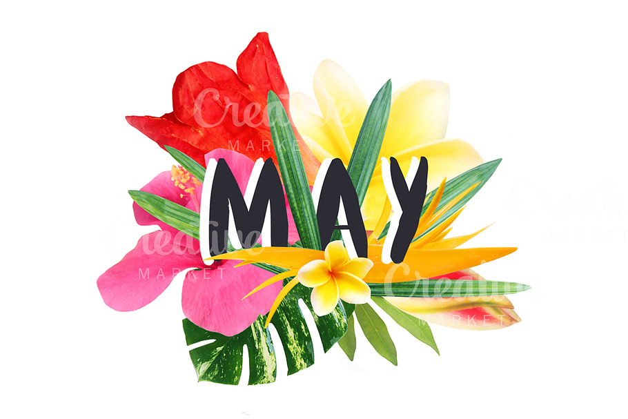 Floral collage "May"