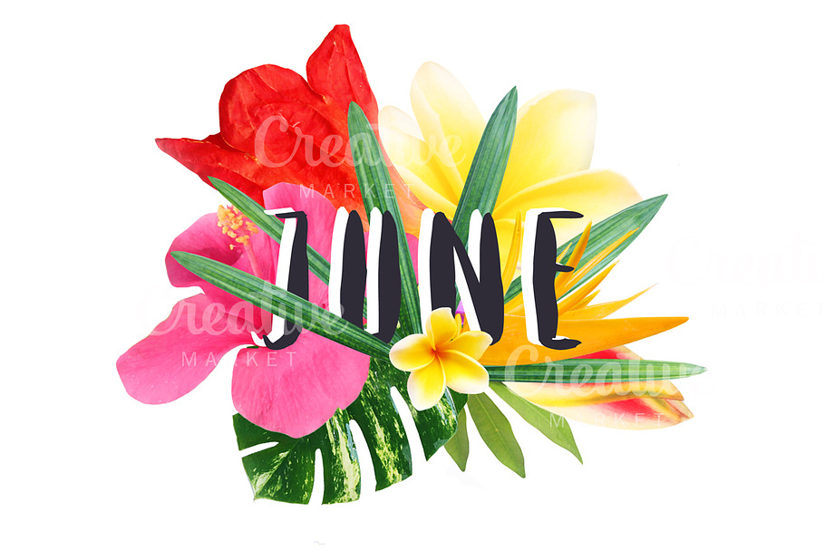 Floral collage "June"