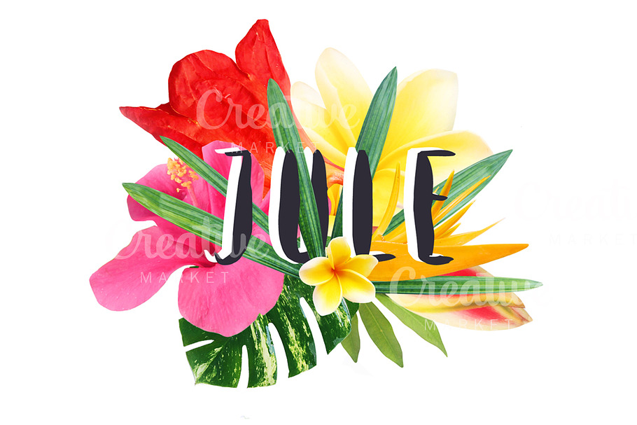 Floral collage "Jule"