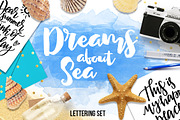 Dreams about sea - lettering set