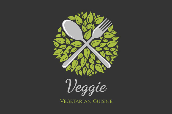 Vegetarian Restaurant Logo in Logo Templates - product preview 1