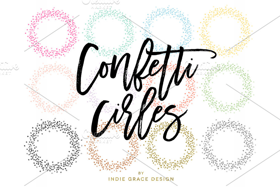 Confetti Circle Colors & Metallics