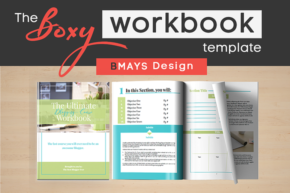 Boxy Workbook & Layout Template in Presentation Templates - product preview 4
