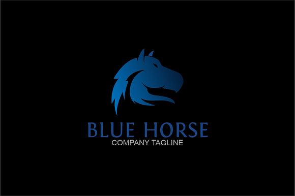 Blue Horse - Logo Template in Logo Templates - product preview 2