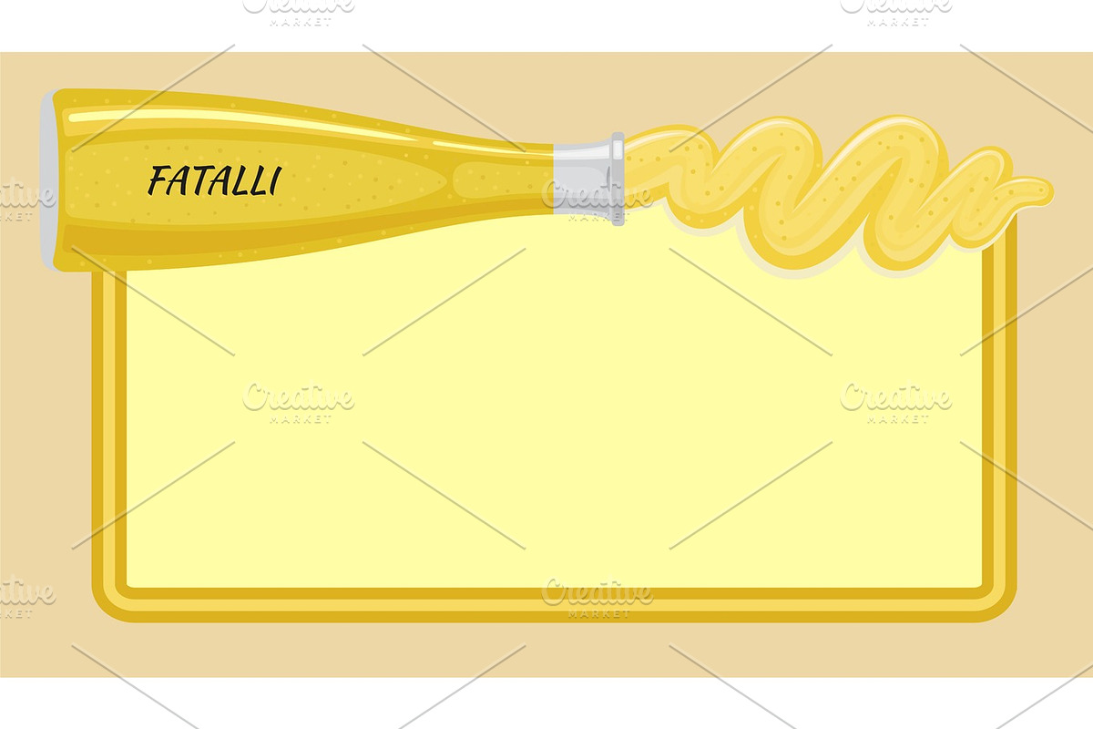 Fatalli Sauce Framed Vector Banner with Copyspace in Illustrations - product preview 8