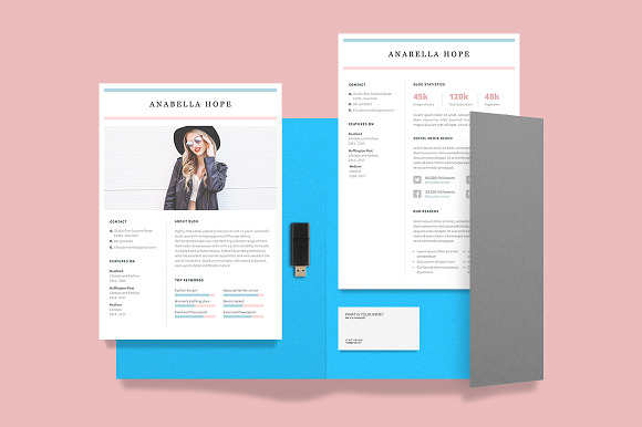 Media Kit Template for Blogger in Social Media Templates - product preview 2