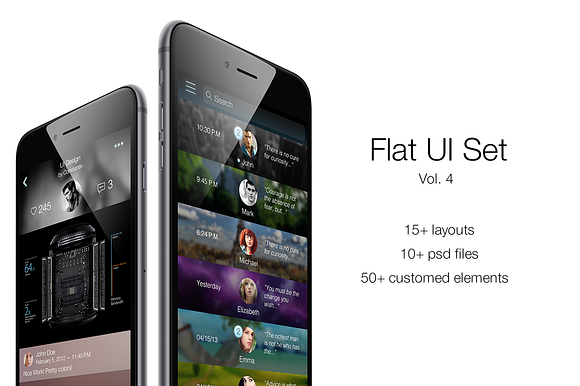 iOS Flat UI Set Vol. 4 in UI Kits and Libraries - product preview 2