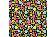 Seamless pattern. Cute polka dot texture. Hand drawn doodle
