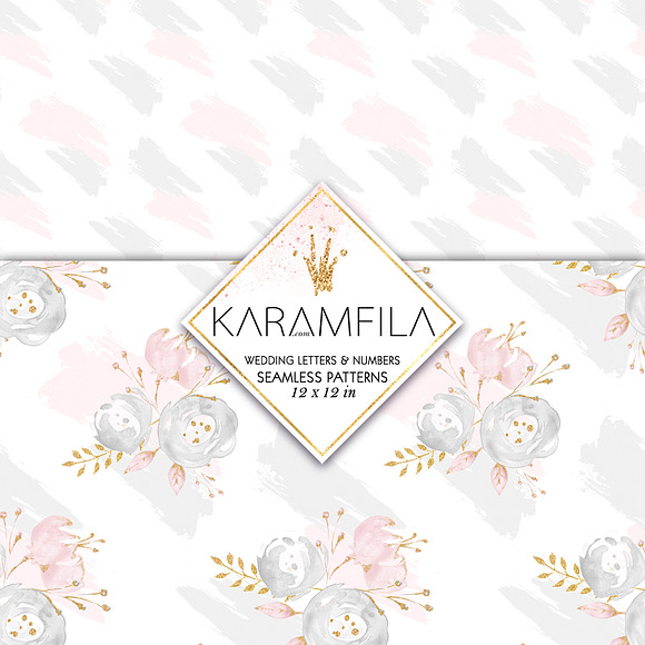 Wedding Digital Paper Seamless in Patterns - product preview 3