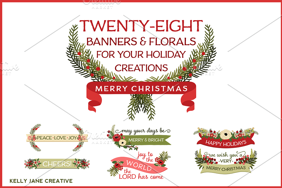 Christmas Banners & Florals