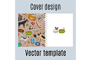 Cover design with cute dogs pattern
