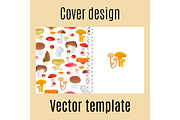 Cover design with forest mushrooms pattern