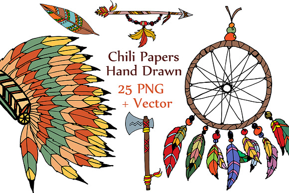 Tribal clipart set in Illustrations - product preview 1