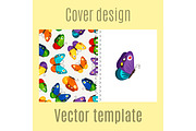 Cover design with butterflies pattern