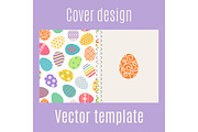 Cover design with easter eggs pattern