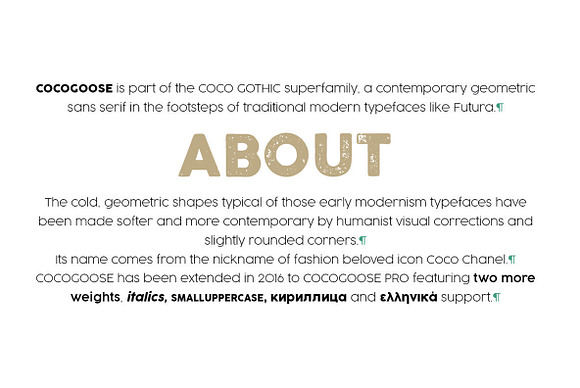 Cocogoose Pro - 17 styles in Sans-Serif Fonts - product preview 1