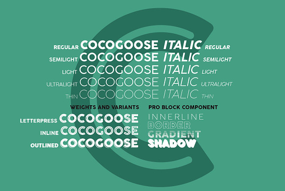 Cocogoose Pro - 17 styles in Sans-Serif Fonts - product preview 2