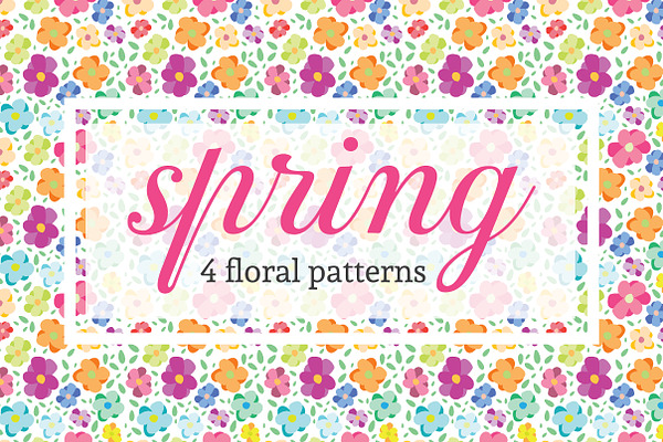 Spring - 4 floral patterns
