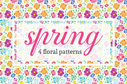 Spring - 4 floral patterns