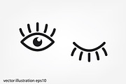 eyes and eyelashes icon