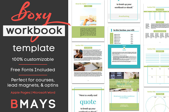 Boxy Workbook & Layout Template in Presentation Templates - product preview 5