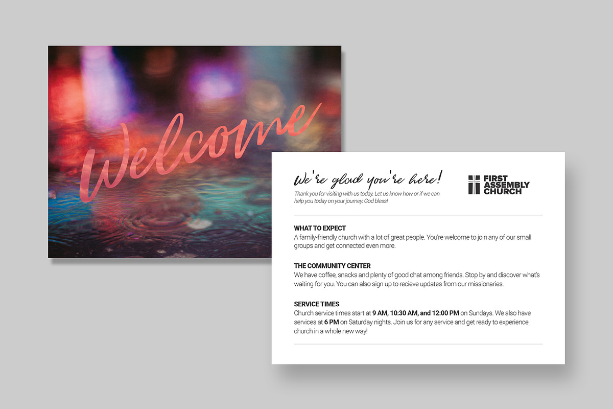 Modern Welcome Postcard  in Postcard Templates - product preview 8