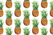 Pineapple fruit seamless pattern