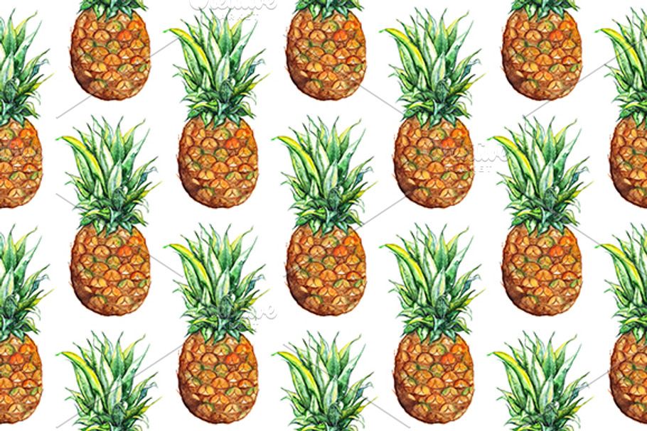 Pineapple fruit seamless pattern in Patterns - product preview 8