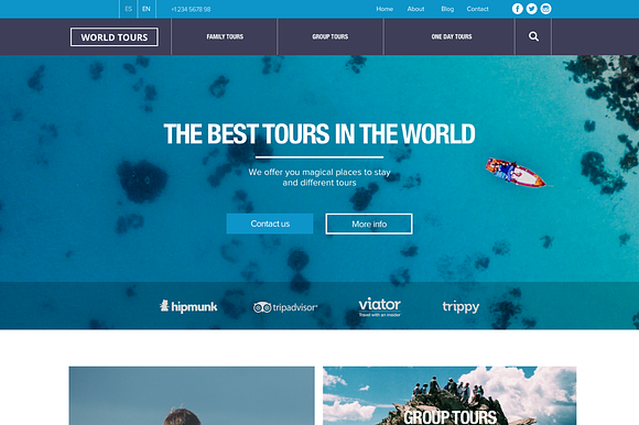 TravelAgency Sketch Website Template in Website Templates - product preview 1