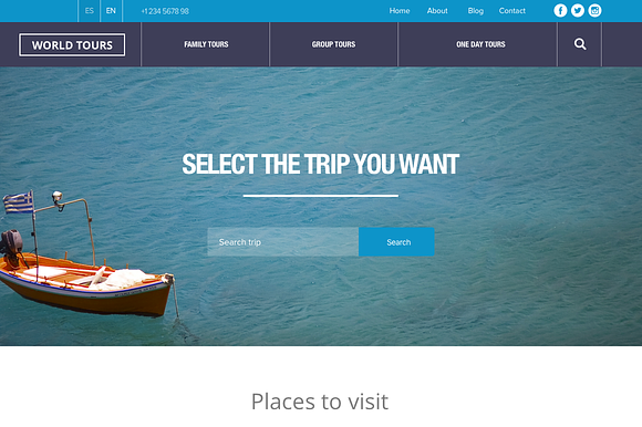 TravelAgency Sketch Website Template in Website Templates - product preview 5