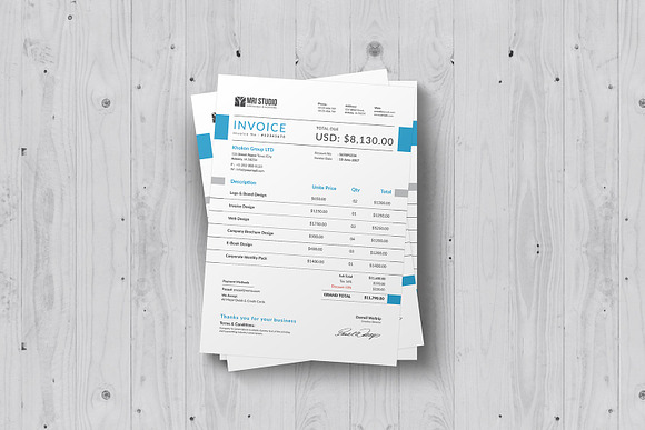 Creative Invoice Template in Stationery Templates - product preview 1