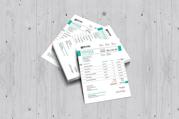 Creative Invoice Template in Stationery Templates - product preview 3