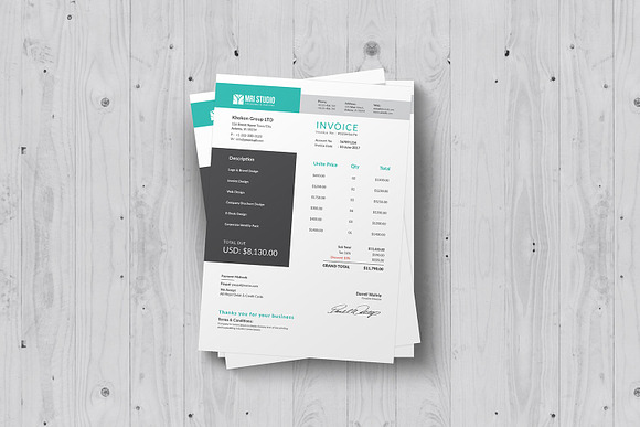 Corporate Invoice Template in Stationery Templates - product preview 2