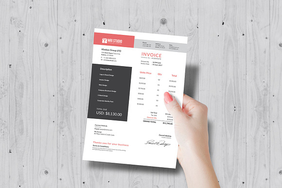 Corporate Invoice Template in Stationery Templates - product preview 3