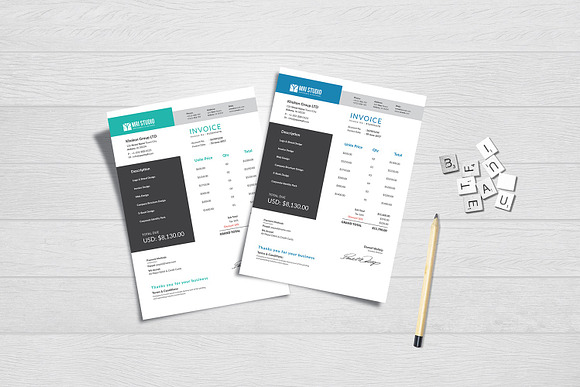 Corporate Invoice Template in Stationery Templates - product preview 4
