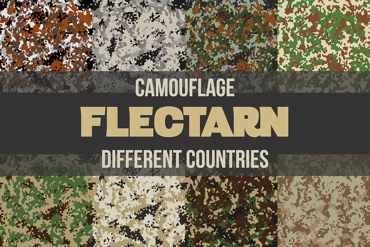 Set of Flectarn Camouflage Seamless in Patterns - product preview 8