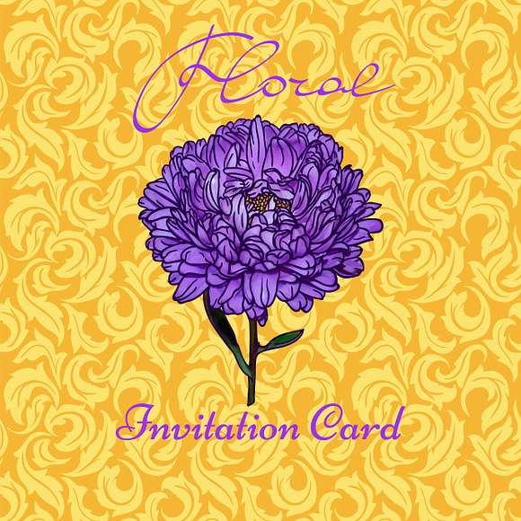 Collection of floral patterns & card in Postcard Templates - product preview 5