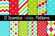 12 Seamless Holiday Patterns