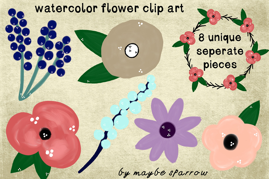 Painted Flower Clip Art