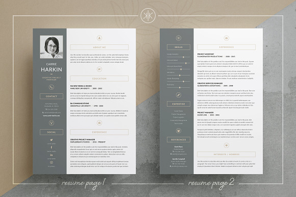 Resume/CV | Carrie in Resume Templates - product preview 1